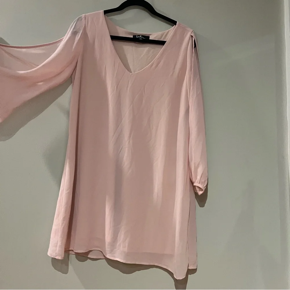 Lulus Blush Pink Long Sleeve Dress